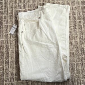 NWT Gap White Barrel Jeans